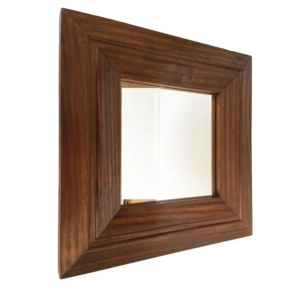 Vintage Wood Framed Wall Mirror 11